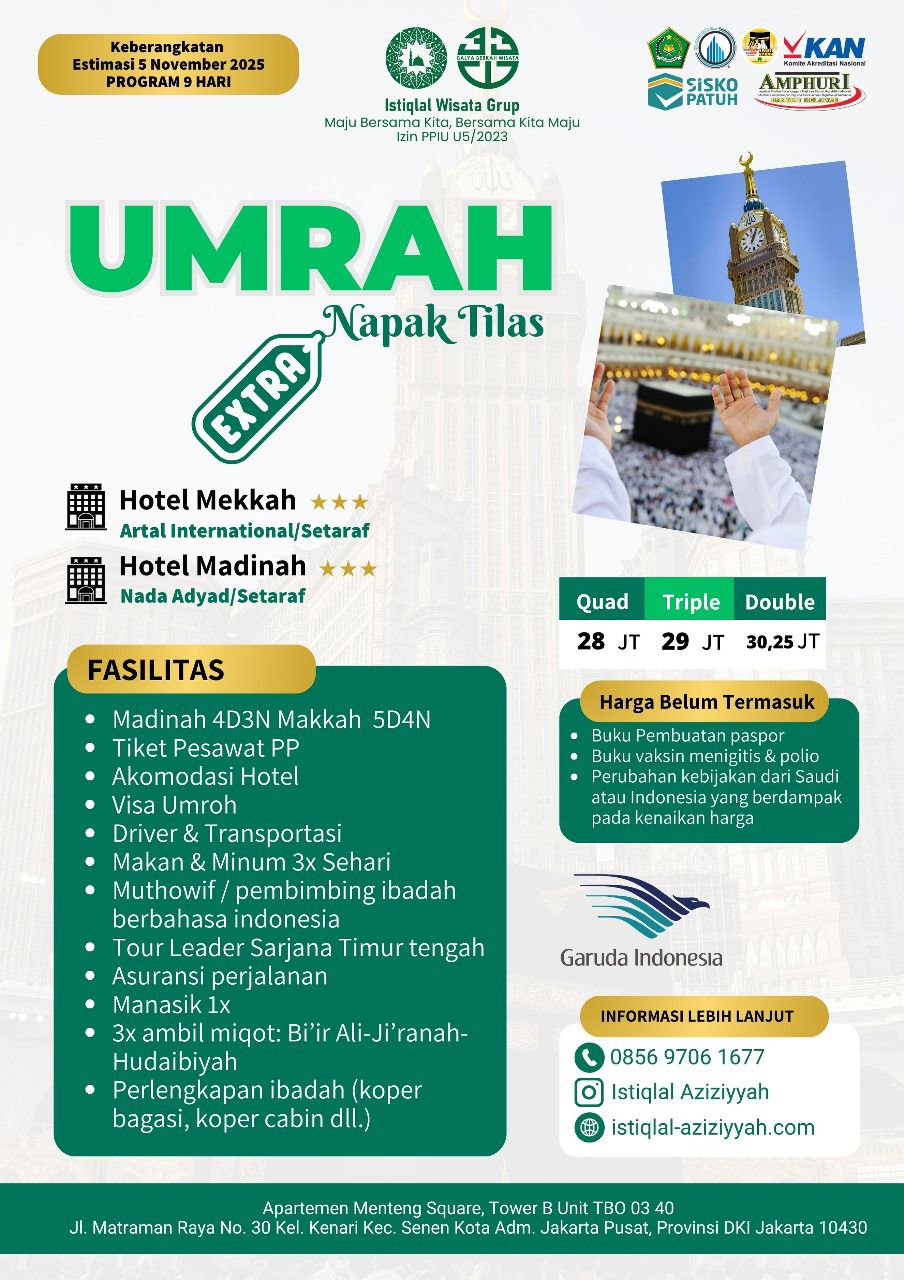 Paket Umrah Napak Tilas Extra