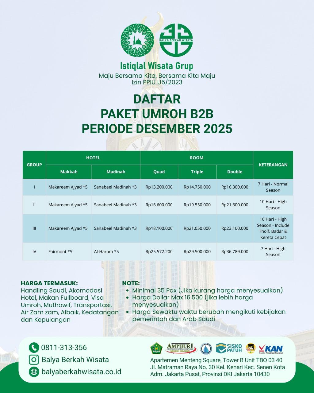 Paket Umroh B2B